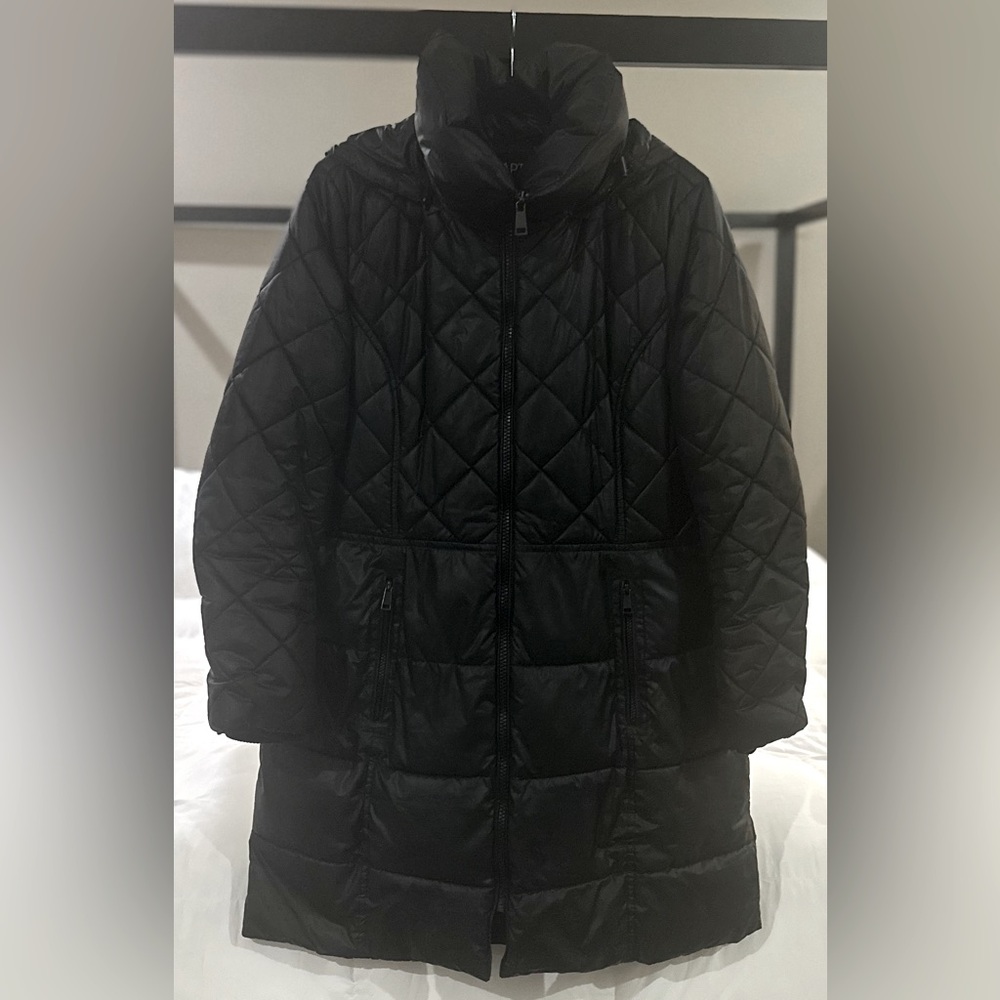 Apt. 9 Black Quilted Puffer Jacket